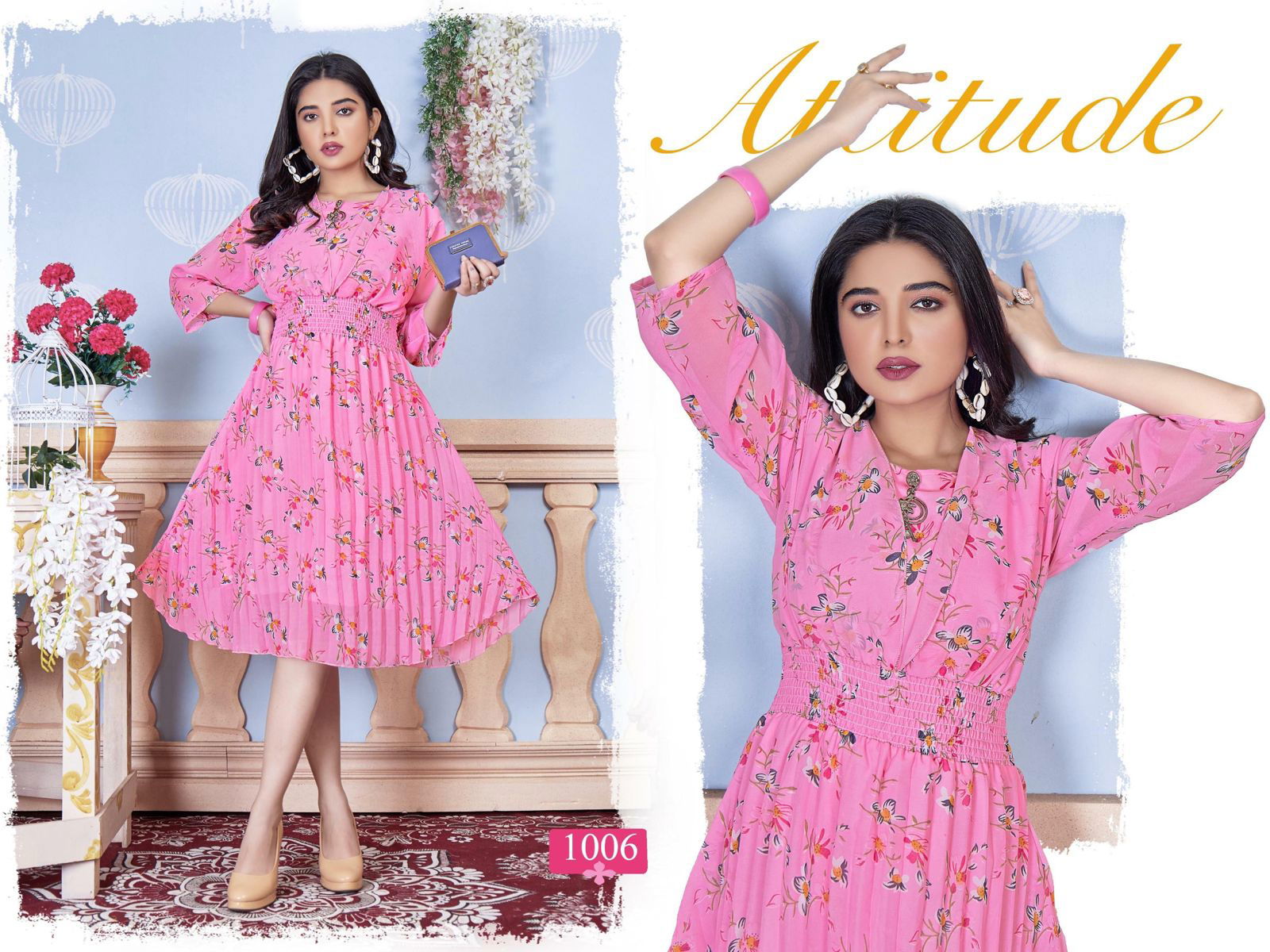 Beauty Goldy Party Wear Wholesale Georgette Kurti Collection